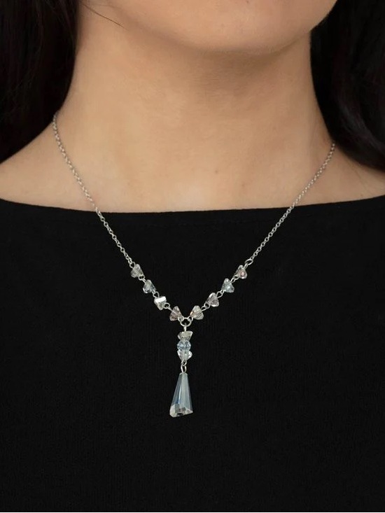 paparazzi Jewelry - Olympian Oracle Glassy Beaded Iridescent Necklace & Earrings Set